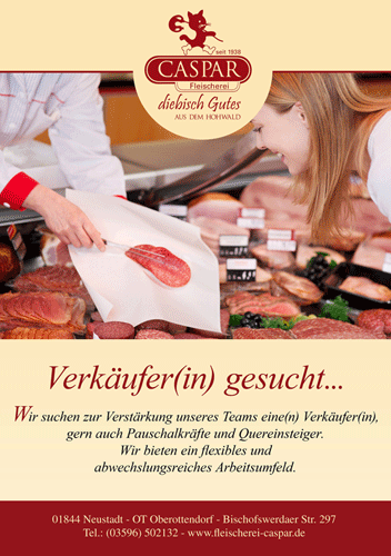 Verk&auml;ufer(in) gesucht